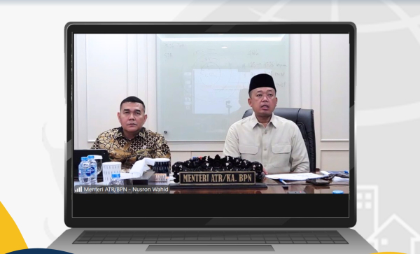 Temui Jajaran Kanwil BPN Provinsi Papua dan Sumatra Utara secara Daring, Menteri Nusron: Kita Harus Melayani Rakyat
