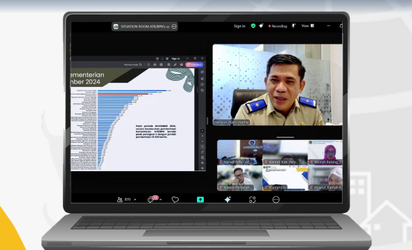 Evaluasi Strakom dan Sosialisasi Penggunaan Portal Resmi bagi Kanwil dan Kantah, Karo Humas Tekankan Jajaran Isi Ruang Maya dengan Narasi Positif