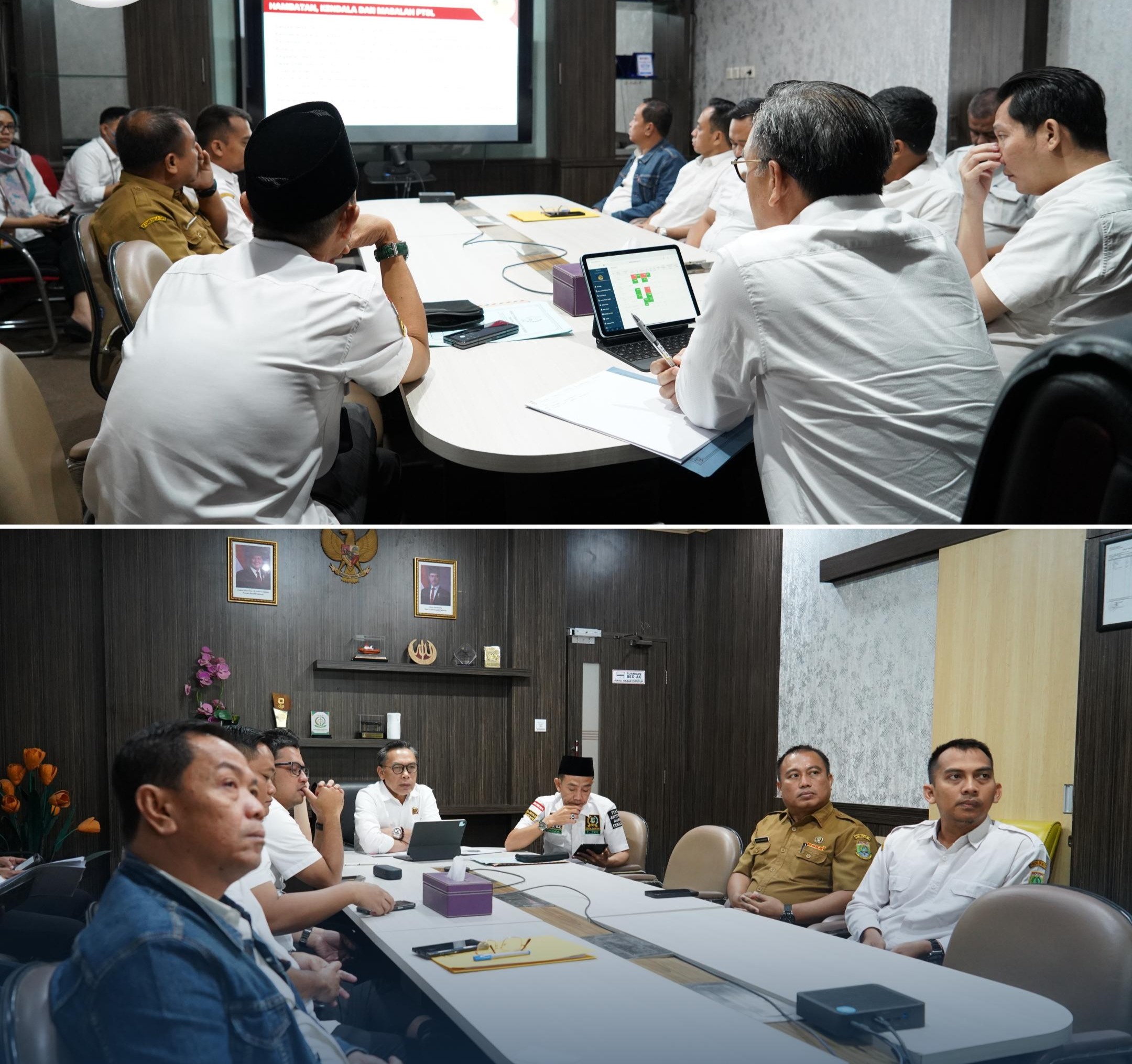 Kepala Kantor Pertanahan Kabupaten Serang menerima kunjungan kerja dari anggota Dewan Perwakilan Rakyat Daerah (DPRD) Provinsi Banten