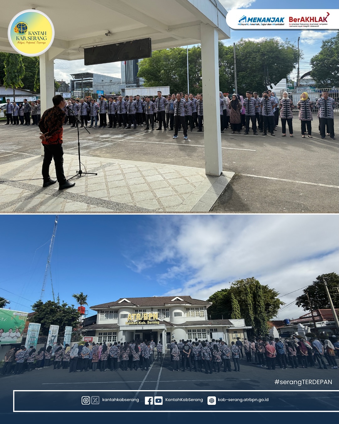 KANTOR PERTANAHAN KABUPATEN SERANG GELAR APEL PAGI 