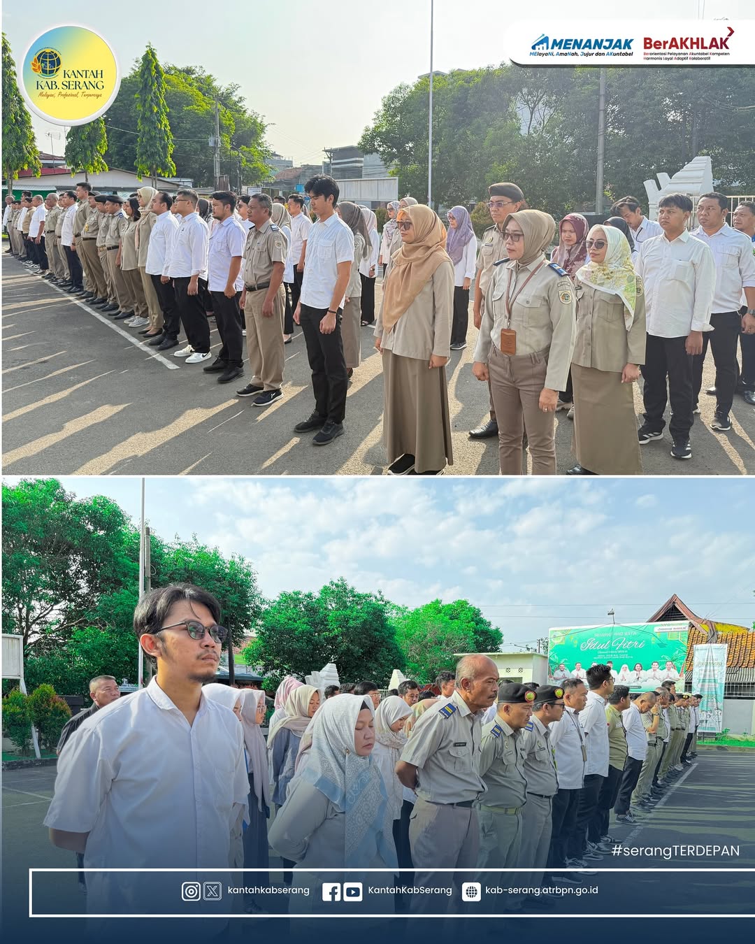 KANTOR PERTANAHAN KABUPATEN SERANG GELAR APEL PAGI RUTIN SETIAP HARI SENIN DAN KAMIS