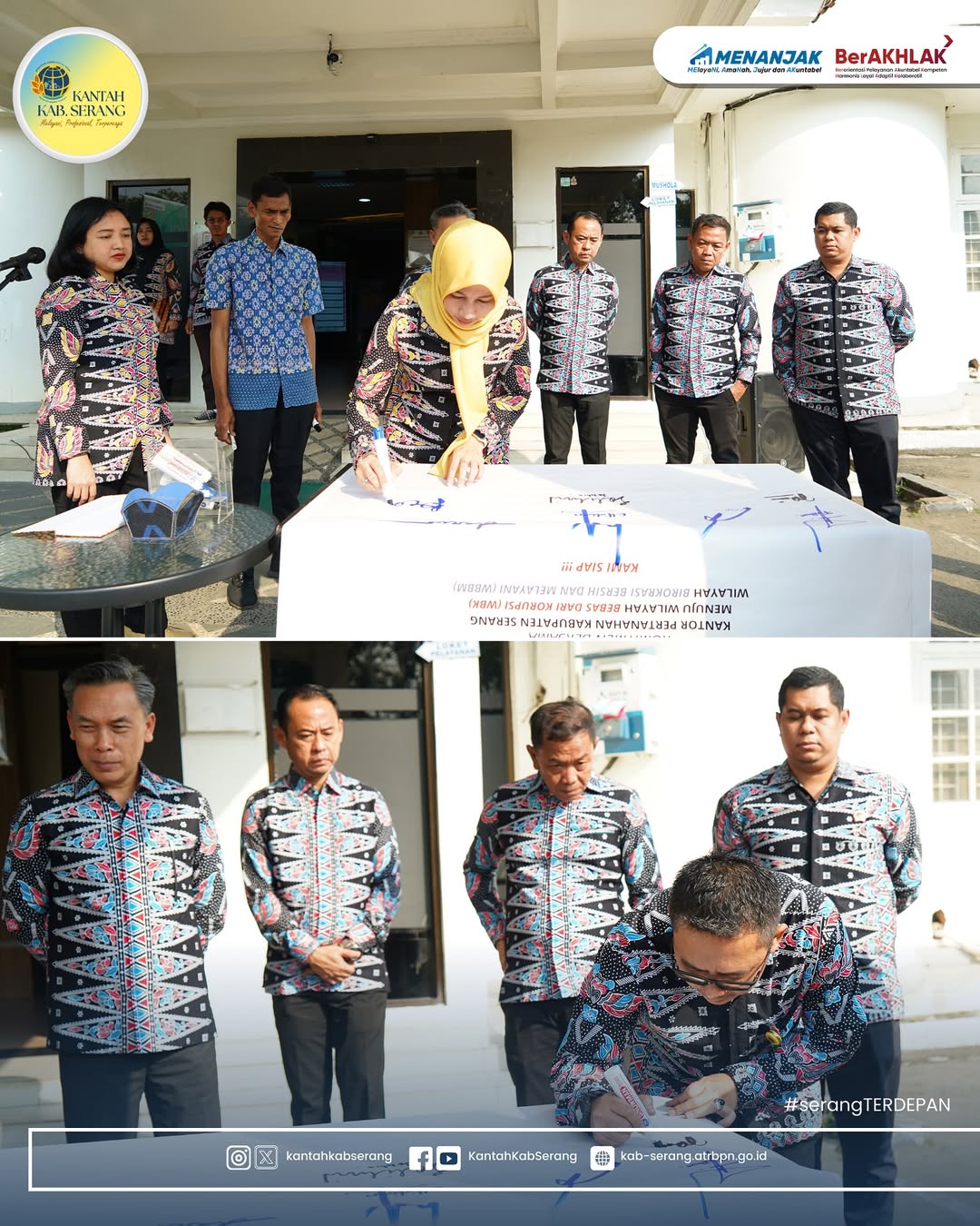 PENANDATANGAN KOMITMEN BERSAMA SIMBOL TEKAD SELURUH JAJARAN UNTUK MEWUJUDKAN PELAYANAN PUBLIK