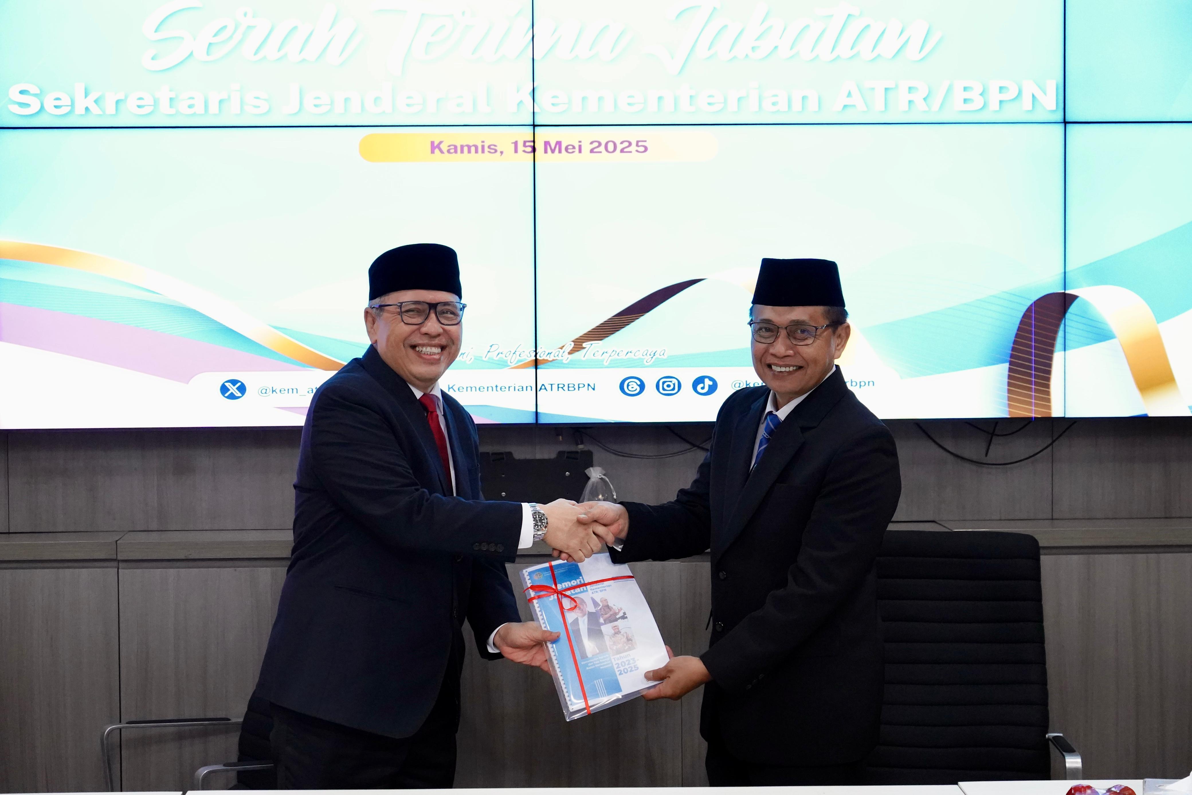 Serah Terima Jabatan Sekjen Kementerian ATR/BPN, Pudji Prasetijanto Hadi Minta Dukungan dalam Mengemban Amanah