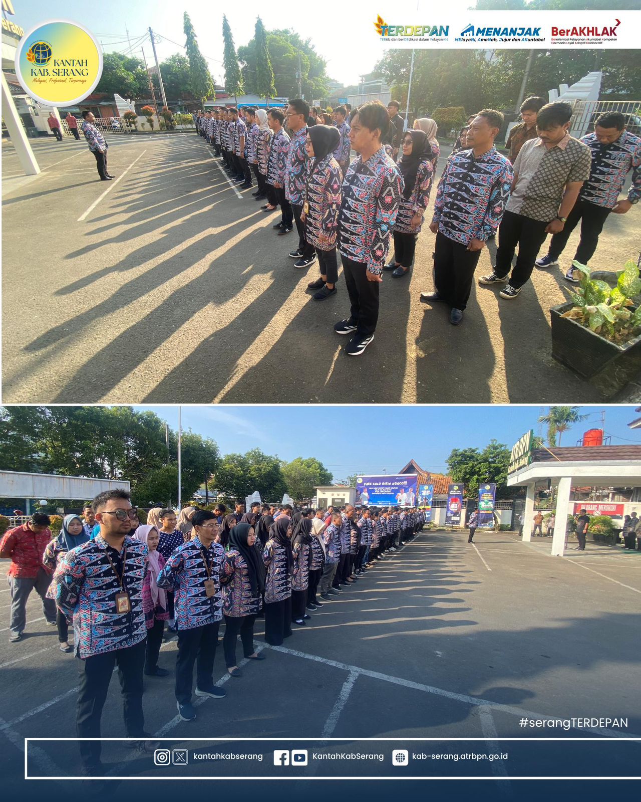 GELAR APEL PAGI RUTIN KANTAH KABUPATEN SERANG