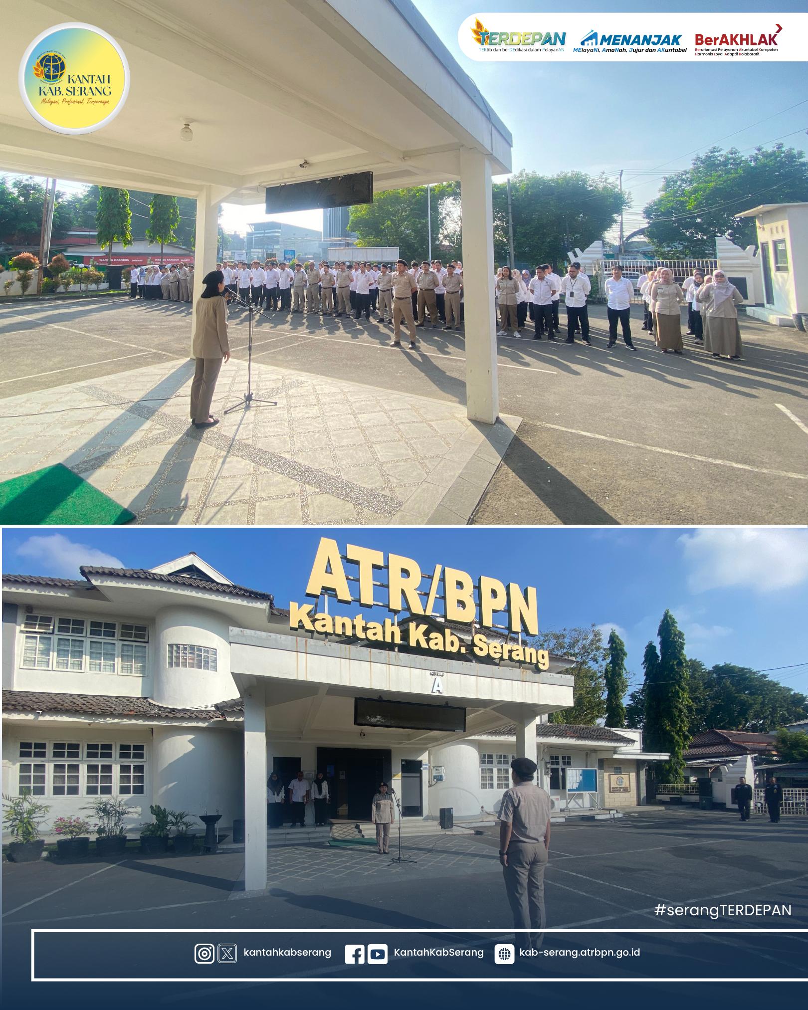 APEL PAGI RUTIN KANTAH KAB SERANG TERUS BERSINERGI