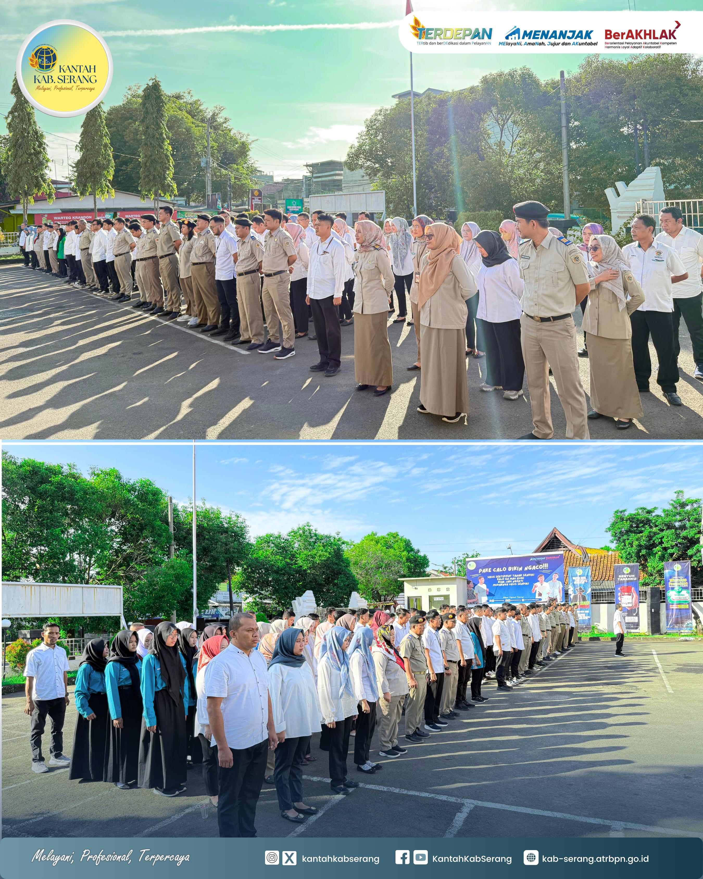 KANTAH KAB SERANG GELARN APEL PAGI RUTIN TIAP HARI SENIN DAN KAMIS