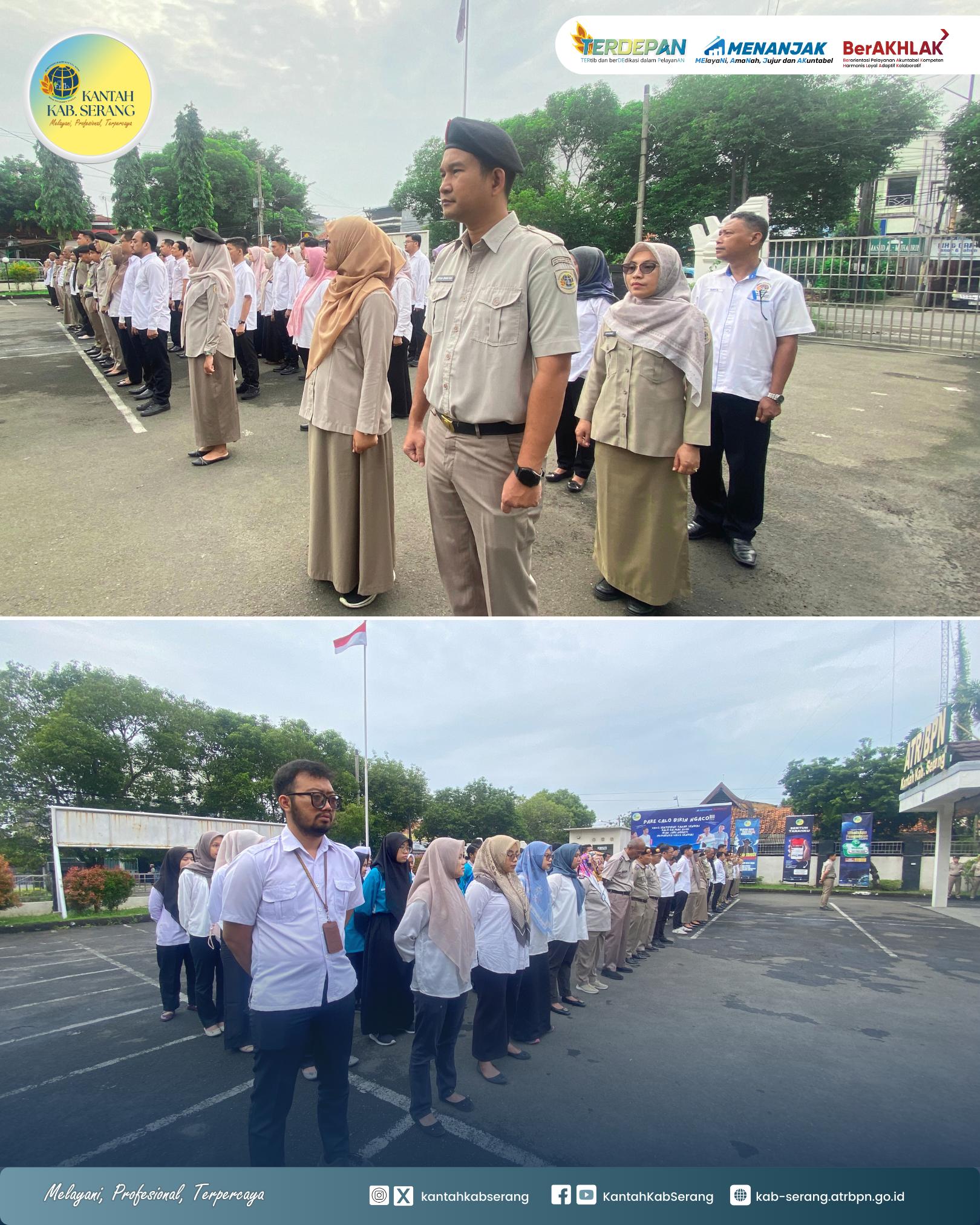 KANTAH KAB.SERANG GELAR APEL PAGI RUTIN