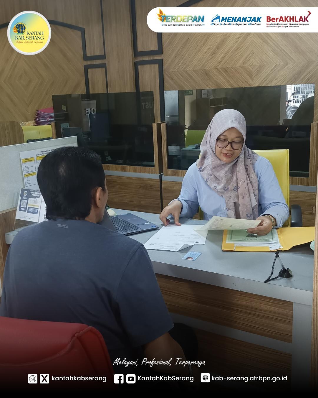 DI HARI LIBUR, KANTOR PERTANAHAN KABUPATEN SERANG TETAP MELAYANI MASYARAKAT