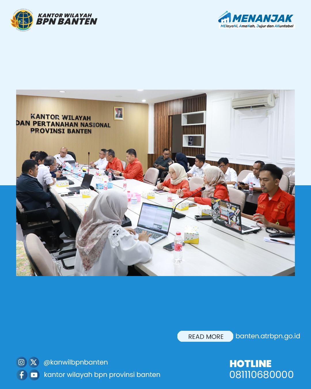 Kantor Wilayah BPN Provinsi Banten menyelenggarakan Rapat Permohonan Pelaksanaan Pengadaan Tanah untuk Pembangunan Jalan Tol Serpong–Balaraja Seksi 2A