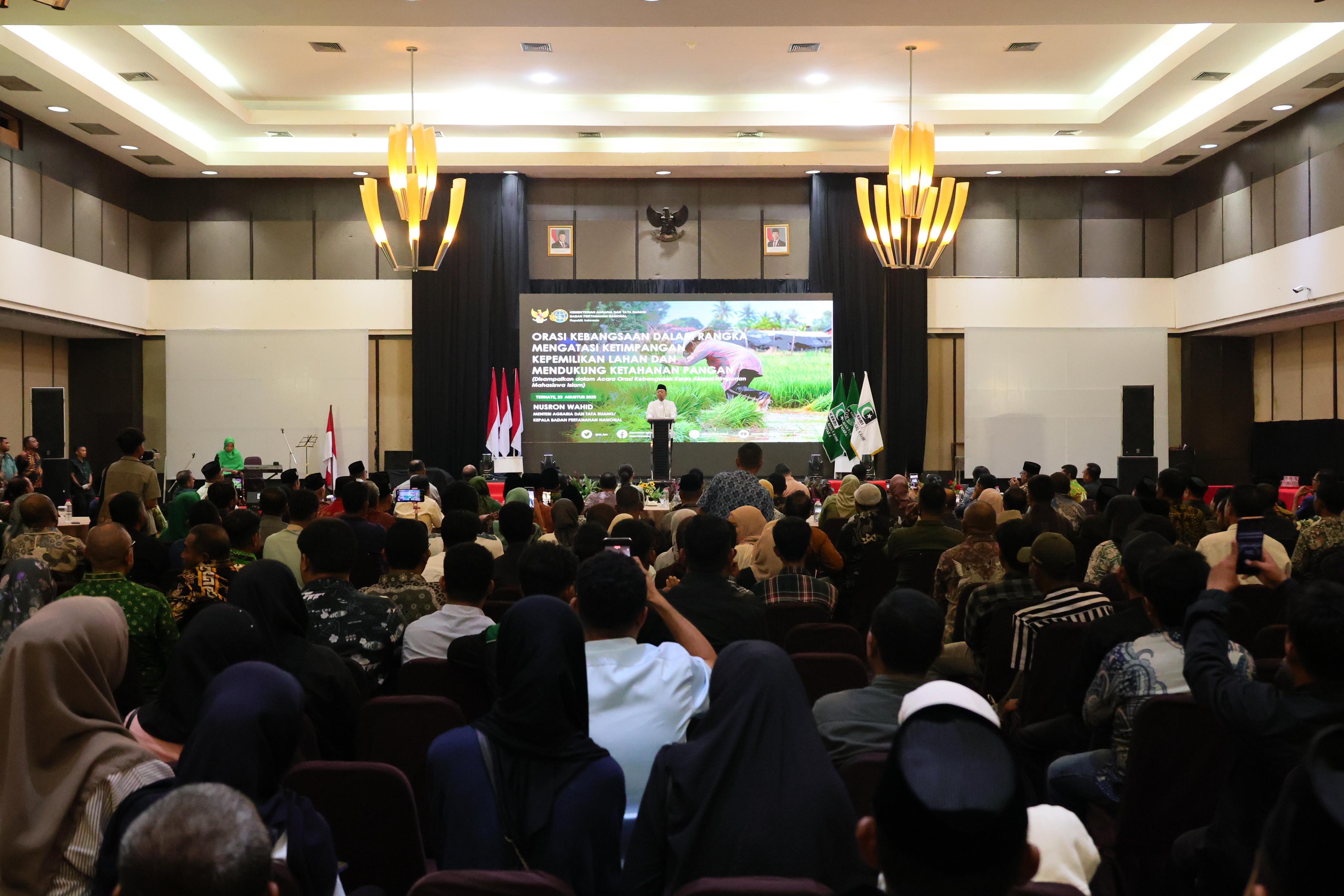 Sampaikan Orasi Kebangsaan di Rakor Regional KAHMI, Menteri Nusron: Penting untuk Mengambil Keputusan secara Adil