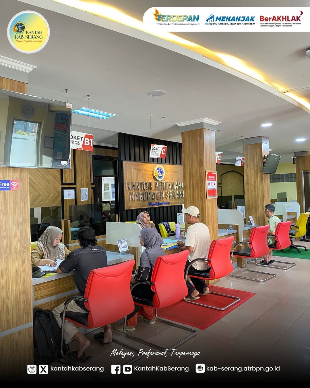 KANTAH KAB SERANG MEMBUKA LAYANAN PERTANAHAN AKHIR PEKAN SETIAP HARI SABTU