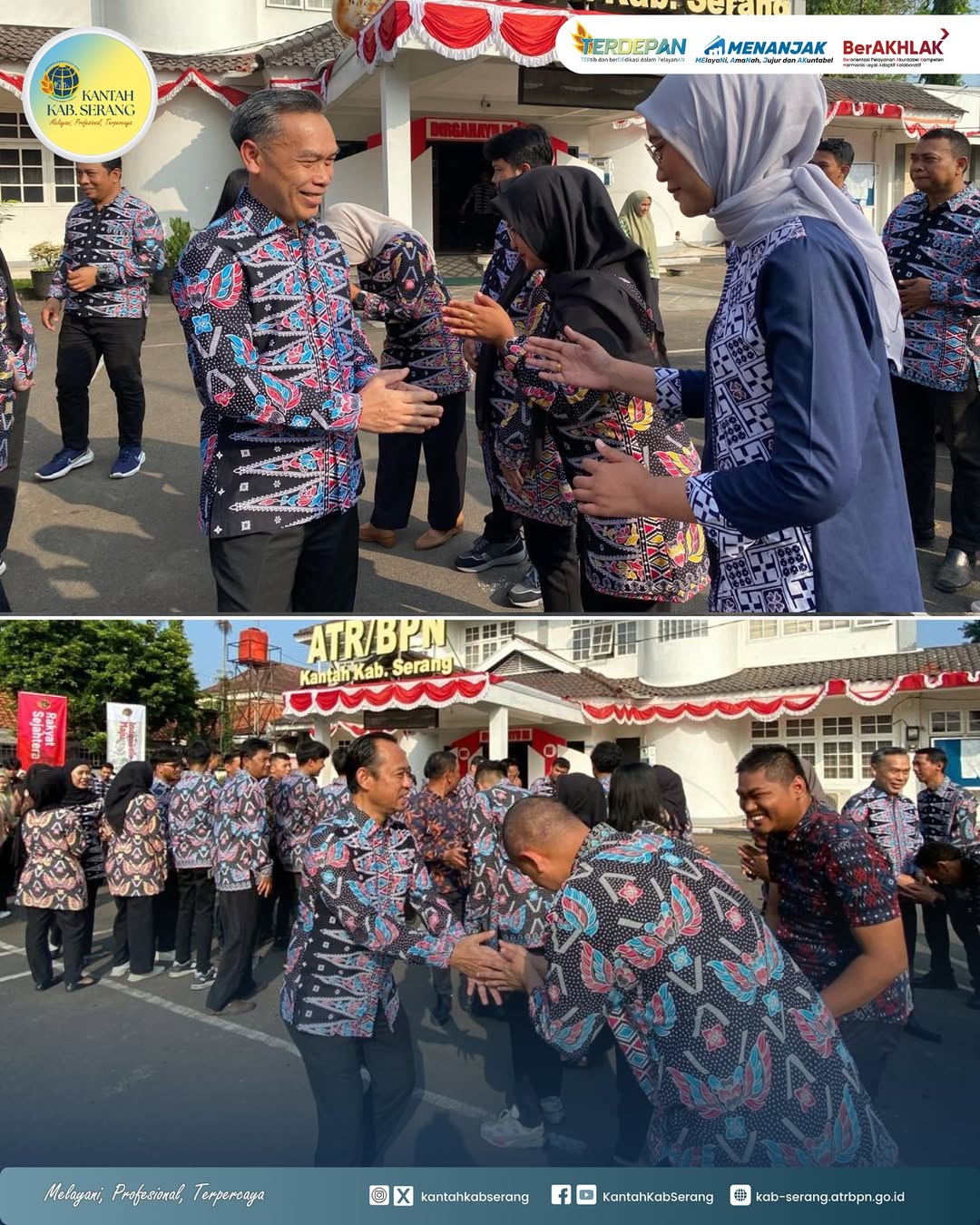 KEPALA KANTOR PERTANAHAN KABUPATEN SERANG BERI APRESIASI PEGAWAI USAI CAPAI SHAT DAN PBT 100% PADA TAHUN ANGGARAN 2025