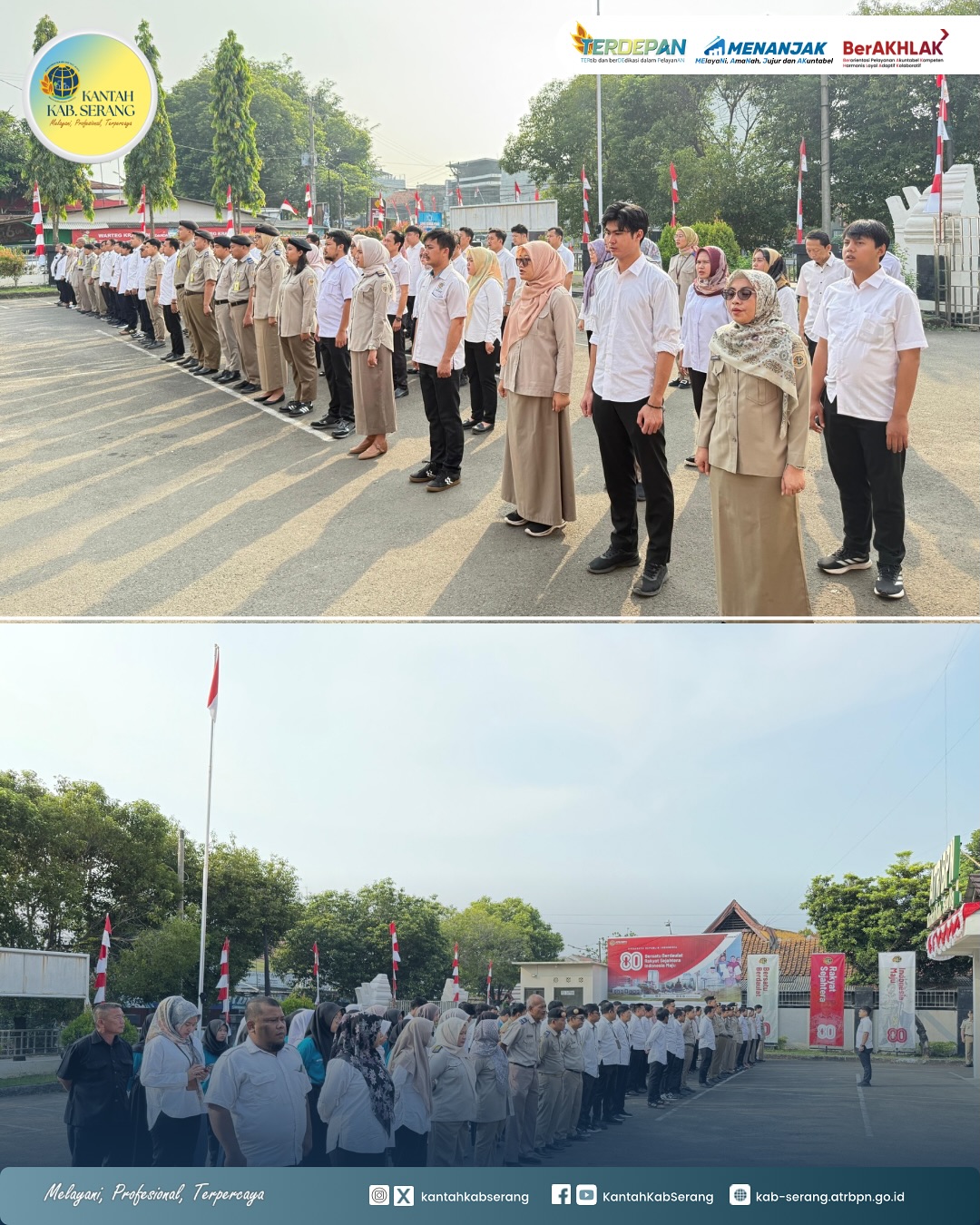  Koordinator Kelompok Substansi Pemeliharan Data Hak Tanah dan Pembinaan PPAT mengingatkan tentang kedisiplinan dalam mengikuti apel pagi