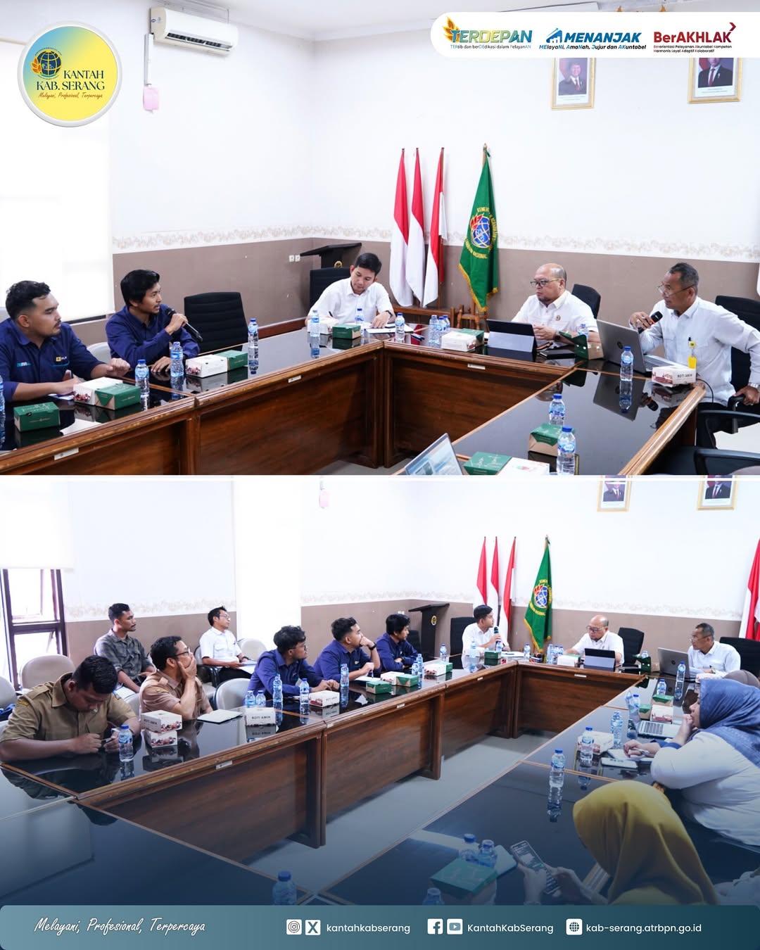 Kantor Pertanahan Kabupaten Serang bersama PT PLN (Persero) melaksanakan kegiatan koordinasi sisa bidang tanah