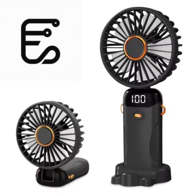 Ventilateur Portable Rechargeable avec Écran LED Digital