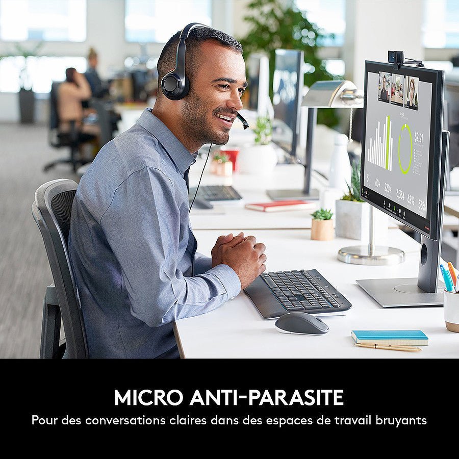 Logitech USB Headset H390 – Noir