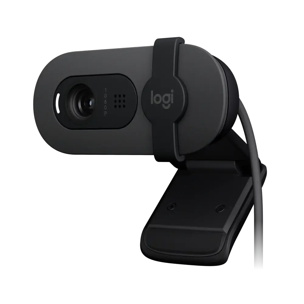 Logitech BRIO 100 – Webcam Full HD 1080p avec Micro (Graphite)