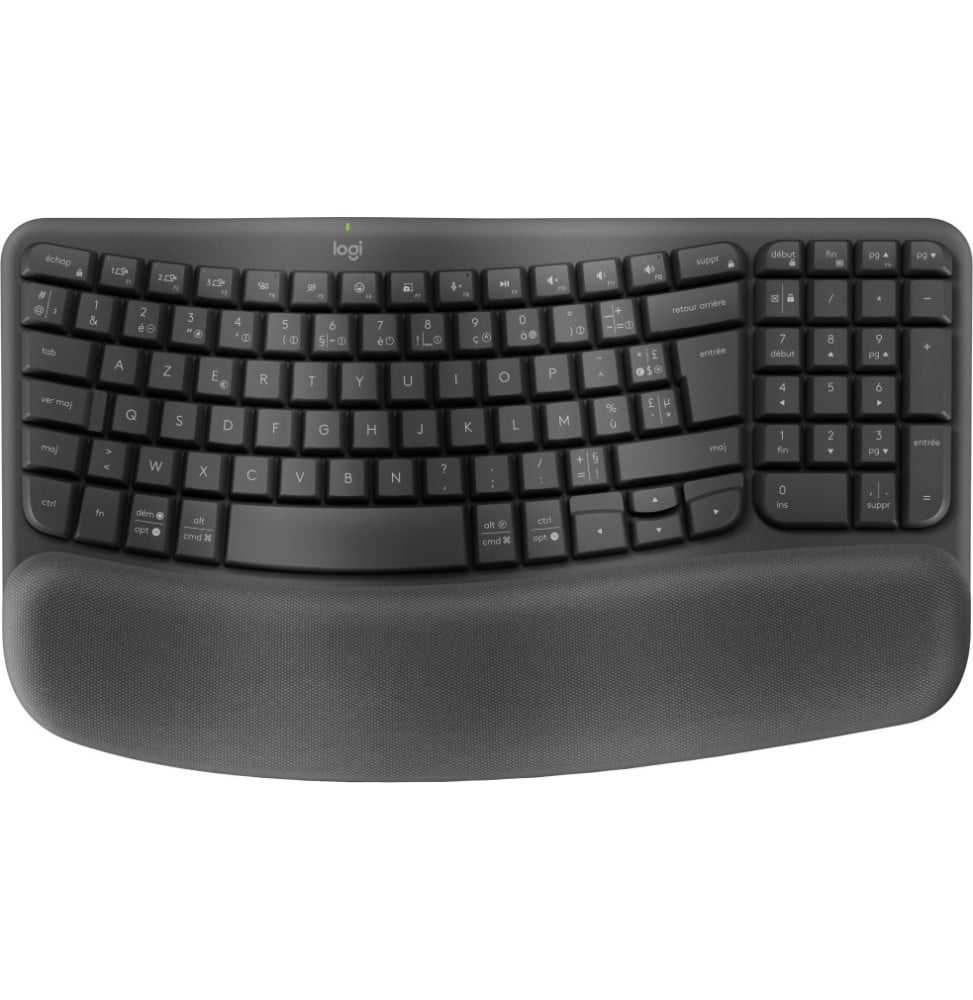 Logitech Wave Keys Clavier Sans Fil Bluetooth Ergonomic Graphite 920 012286