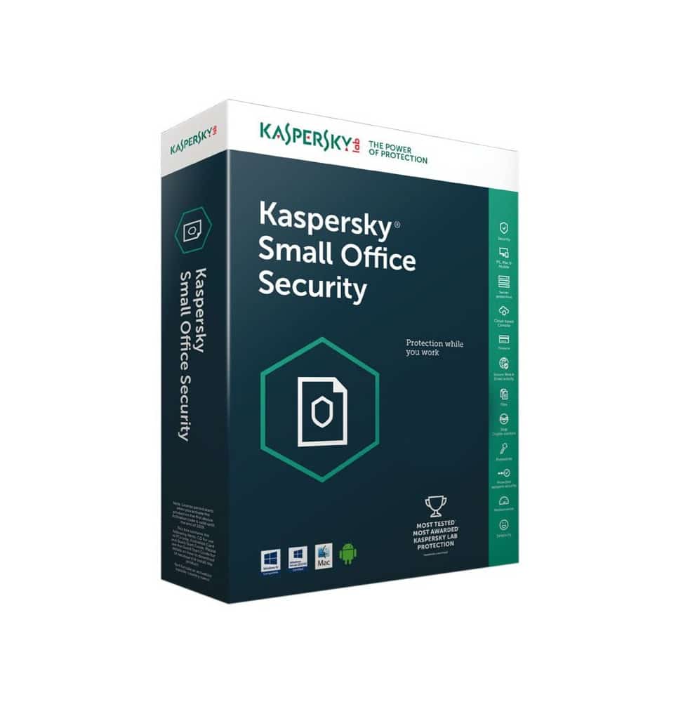 Kaspersky Small Office Security 80 1 Serveur 10 Postes Kl45418Bkfs 20Mwca