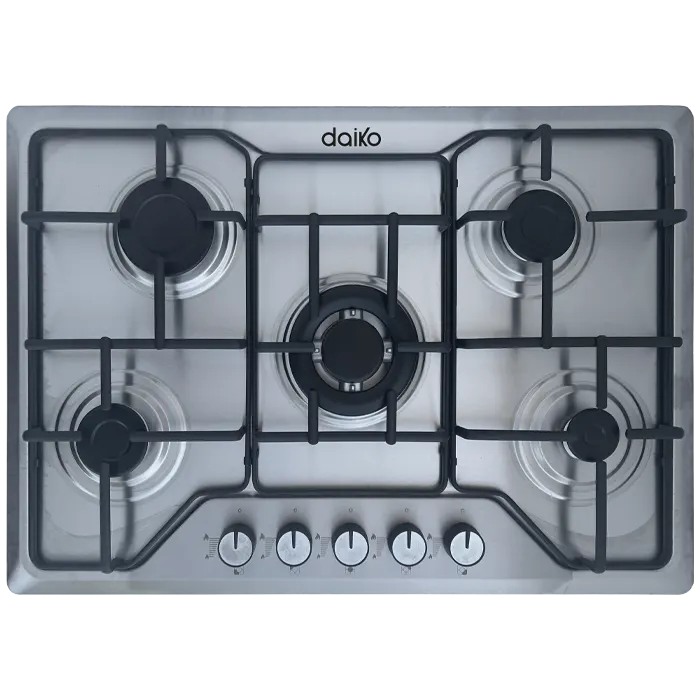 Plaque de Cuisson à Gaz Daiko 75 cm 5 Brûleurs Inox (PCG5W75XK)