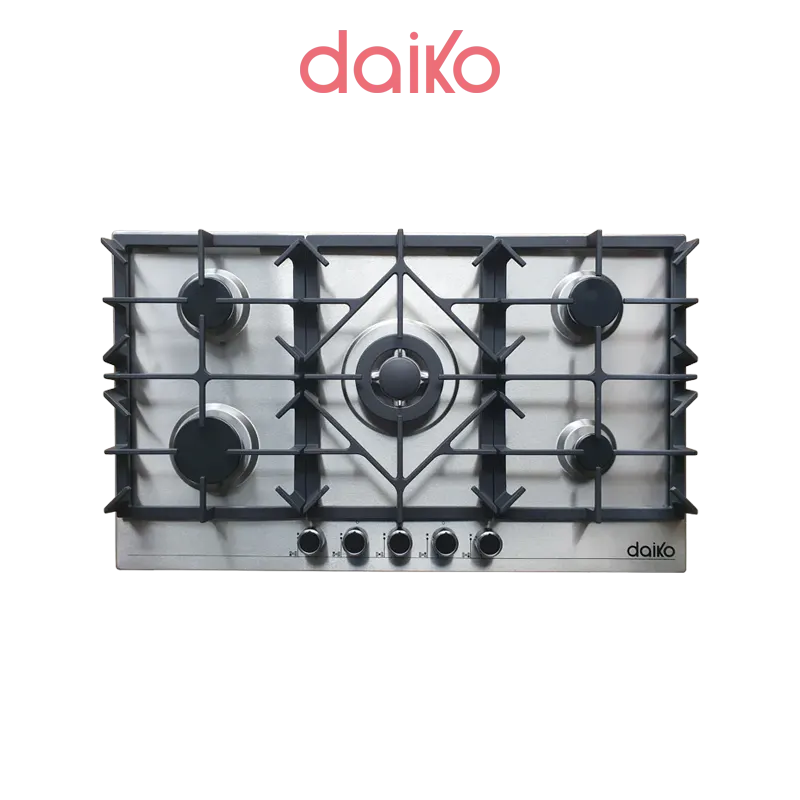 Plaque de Cuisson à Gaz Daiko 90 cm 5 Brûleurs Inox (PCG5B-90XCK)