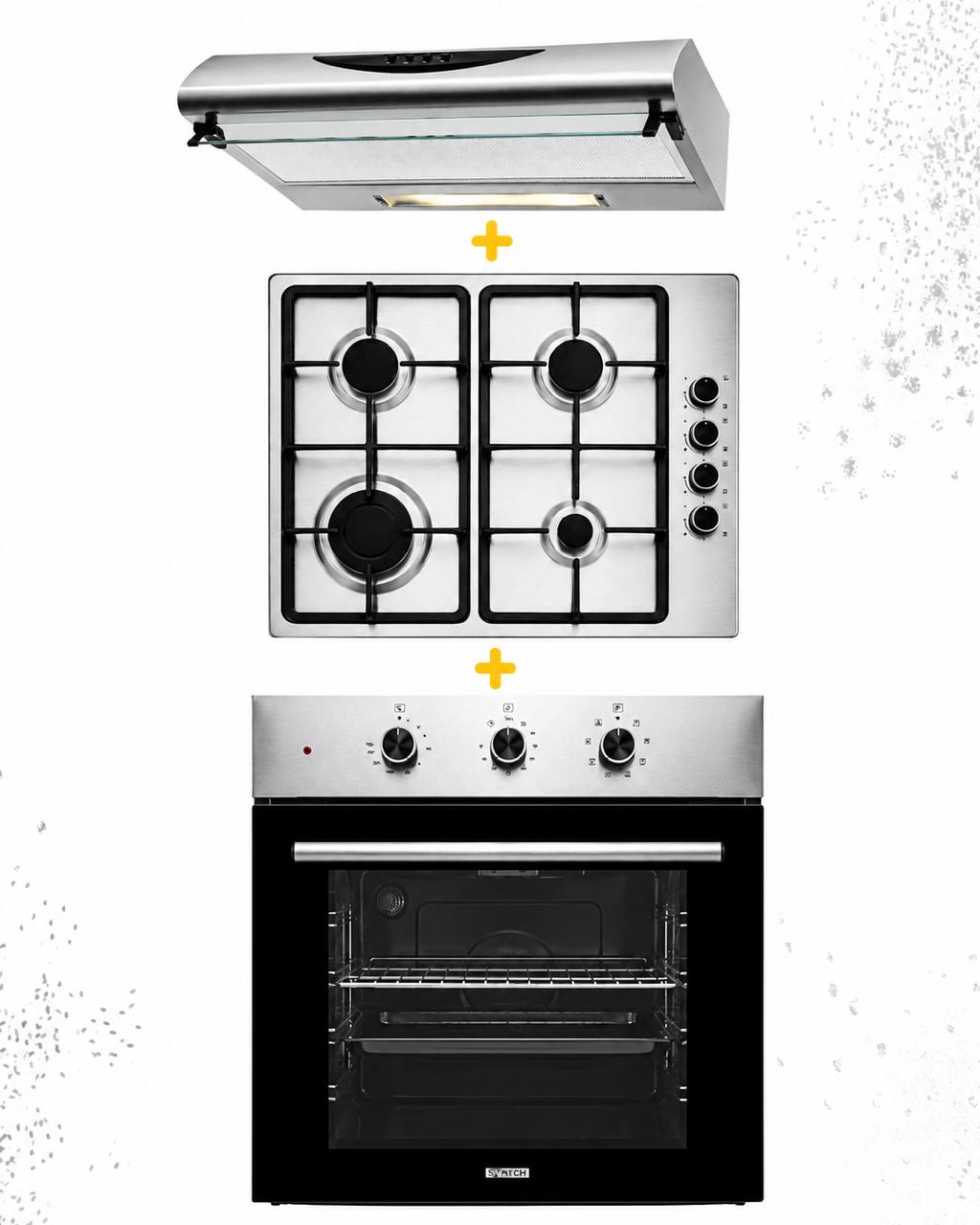 Pack Trio Sivir ( Four Encastrable 60cm + Plaque de Cuisson 60cm + Hotte 60cm )