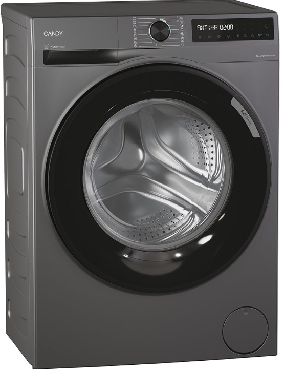 Machine à Laver Candy 8 Kg Silver 1000 Tr/min Inverter (EY08SB8G-15)