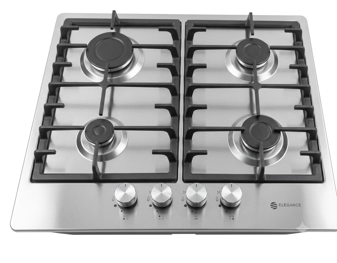 Plaque de Cuisson Gaz Elegance 60 cm Inox 4 Brûleurs (63GT IX)