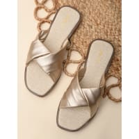 Gold Women Casual Comfortable Flats