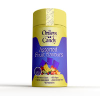 Orileys  Candy - Assorted Fruit - Round Tin, 250 gm