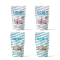 Marshmelts 2 Exciting Flavors - Vanilla Mist, Assorted Fruit, 100 gm - Pack of 4