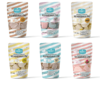 Marshmelts 6 Exciting Flavors - Vanilla Mist, Assorted Fruit, Salted Caramel, Cheese Pineapple, Gulkand, Rasmalai, 100 gm - Pack of 6