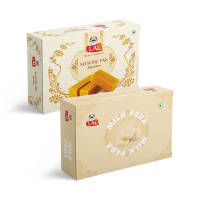 Lal Sweets  Mysore Pak & Milk Peda, 400 gm Each - Combo Pack
