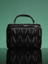 Quilted Box Bucket Bag-Sling Bag