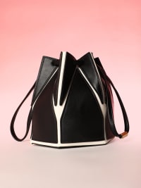 The Origami Bucket Bag - Onyx Black-Handbag