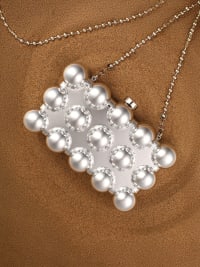 The Ball-Ball Clutch Bag - Metallic Silver-Clutch Bag