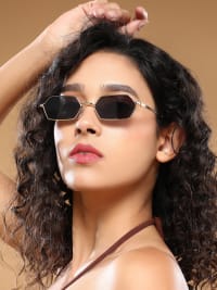 The Bash Geometric Sunglass - Midnight Black-Sunglass