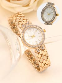 The Scalex Gem Round Watch - Ivory White-Watches