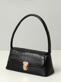 Midnight Black Handbag-Handheld Bag
