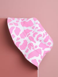 Pink Stylish Printed Bucket Cap-Hat