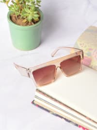 Brown Lens Brown Oversized Sunglasses-Sunglasses