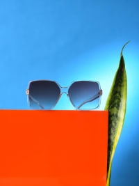 Brown Lens White Oversized Sunglasses-Sunglasses