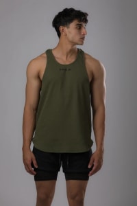 THE RIBBED TANK V2 [OLIVE]-XL