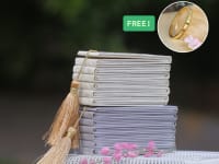 Saree Pleat Maker BUNDLE - MEDIUM 6 pleats + LARGE 6 pleats-Floral / Cream