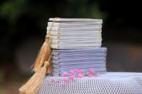 Saree Pleat Maker BUNDLE - MEDIUM 6 pleats + LARGE 6 pleats-Cream / purple