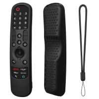Sounce LG TV Silicone Remote Cover Compatible with TV Remote AN-MR21GA (2021) MR22GA (2022) MR23GA (2023) Magic Remote Case with Loop (Black) Sounce LG TV Silicone Remote Cover Compatible with TV Remote AN-MR21GA (2021) MR22GA (2022) MR23GA (2023) Magic 