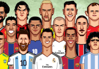 The Ultimate Football Legends Squad Version 2 - 50 signed pieces-Medium Laminate