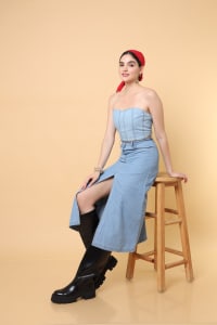 Candace Denim Skirt-XS