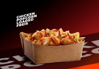 Chicken popcorn loaded fries