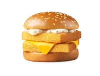 Crispy paneer burger double patty